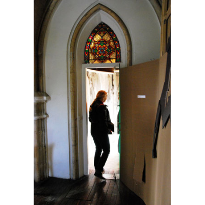 À l'intérieur de la chapelle...